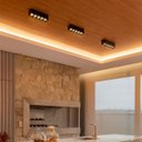 Ver imagem 4 de Mini Spot 5 Fachos Downlight Preto Led Sobrepor Sala Luz07
