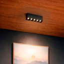 Ver imagem 1 de Mini Spot 5 Fachos Downlight Preto Led Sobrepor Sala Luz07