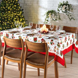 Toalha de Mesa Retangular 8 Lugares Döhler 2,50x1,60 M Natal Estampa:natal 111