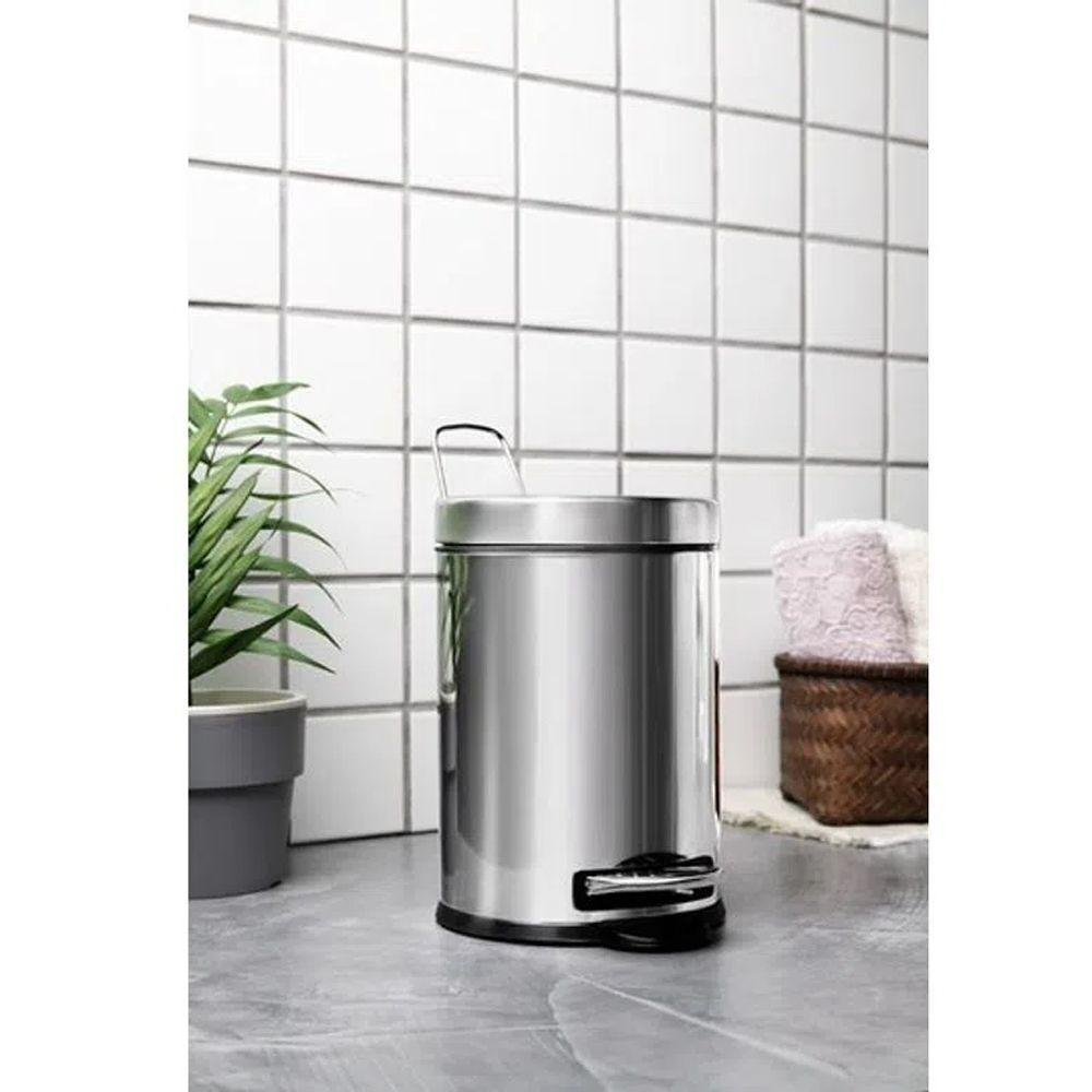 Lixeira Inox 12 Litros com Pedal e Balde Decorline Brinox - 2