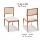 Ver imagem 2 de Kit com 2 Cadeiras de Jantar Akemi Tela Sextavada Fio Bronze - 2268