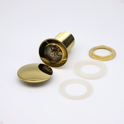 Kit Torneira para Banheiro Monocomando Cascata Alta Dourada com Válvula Ralo Click-up Luxo Dourada - 12