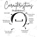 Ver imagem 5 de Prateleira U Nicho Decorativa Multiuso 100% Mdf Plancasa:preto