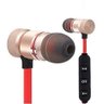 Fone de Ouvido In-Ear Magnético Bluetooth Microfone Estéreo Musica Chamadas sem Fio Intra - Vermelho - 3
