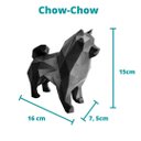 Ver imagem 5 de Chow-chow Decorativo - Estatueta 15cm De Altura - Toque 3d:Cinza