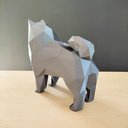Ver imagem 2 de Chow-chow Decorativo - Estatueta 15cm De Altura - Toque 3d:Cinza