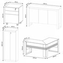 Ver imagem 3 de Conjunto Home Office 4 Peças 1 Mesa, 1 Gaveteiro e 2 Armários para Escritório Stanford 3 Marrom - Pn