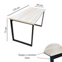 Ver imagem 4 de Mesa Escrivaninha Office Tampo Grosso Industrial 1,20m Amantea/preto Realme