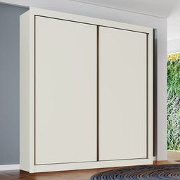 Guarda Roupa Solteiro 2 Portas 4 Gavetas - Zurique-Off white - Móveis Europa - 1