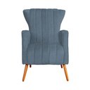 Ver imagem 2 de Poltrona Decorativa Melinda Pés Palito Linho Cores - Ds Estofados - Azul