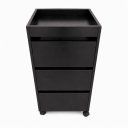 Ver imagem 1 de Carrinho Auxiliar Gaveteiro Profissional Madeira MDF com 3 Gaveteiro - Preto