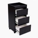 Ver imagem 2 de Carrinho Auxiliar Gaveteiro Profissional  Madeira MDF com 3 Gaveteiro - Preto