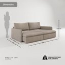 Ver imagem 3 de Sofá Cama Retrátil 180cm 02 Lugares Resplendor
