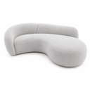 Ver imagem 5 de Sofá Zah 210 cm 3 Lugares Luxo Orgânico Curvo Bouclé Premium:Bouclé Cinza