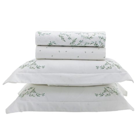Jogo de Cama Queen 200 Fios Vida Bela Estampado - Kacyumara Botanik