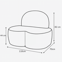 Ver imagem 4 de Poltrona Namoradeira Orgânica Essênce Bouclê - Élpis Móveis - Bege