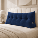 Ver imagem 3 de Almofada Encosto Triangular Cama Leitura Cabeceira Suede