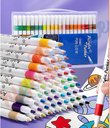 Ver imagem 3 de Super Kit Estojo Canetinhas Profissional Ponta 60 Cores Permanente Ponta 1°linha Touch Acrilic Maker