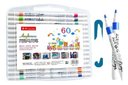 Ver imagem 6 de Super Kit Estojo Canetinhas Profissional Ponta 60 Cores Permanente Ponta 1°linha Touch Acrilic Maker