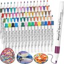 Ver imagem 2 de Super Kit Estojo Canetinhas Profissional Ponta 60 Cores Permanente Ponta 1°linha Touch Acrilic Maker