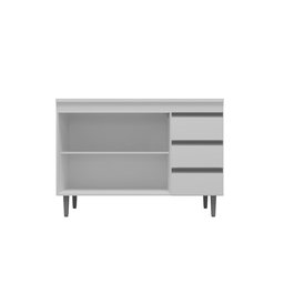 Balcão Multiuso Organizador para Cozinha Andreia 100 Cm Branco sem Tampo Ajl Móveis Ajl Móveis - 2