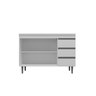 Balcão Multiuso Organizador para Cozinha Andreia 100 Cm Branco sem Tampo Ajl Móveis Ajl Móveis - 2