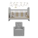 Ver imagem 2 de Berço Com Poltrona De Amamentação Ana Lívia Mp4063 Branco/Cinza Branco/Cinza