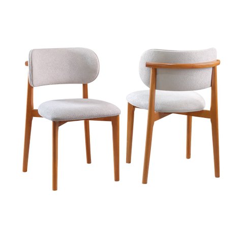 Conjunto 02 Cadeiras de Jantar Lais Estofadas Encosto Anatômico