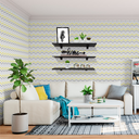 Ver imagem 2 de Kit Prateleira Decorativa Reta Simples MDF Preta 60x10cm 3 pçs - Smart Eco