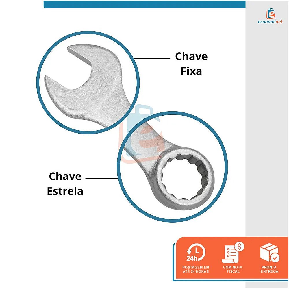 Chave de Boca Combinada em Aço Cromo Vanádio 27mm - Starfer - 2