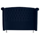Ver imagem 1 de Cabeceira de Cama Box Luxo Casal 140 Cm Suede Azul Marinho Eli Móveis