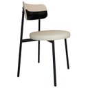 Ver imagem 5 de Cadeira de Jantar Estofada Kit 8 Nyka M25 Linho Areia/preto - Mpozenato