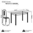 Ver imagem 3 de Conjunto para Sala de Jantar com 6 Cadeiras Lívia Preto
