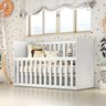 Berço Americano Com Colchão Gabi Branco Carolina Baby - 5