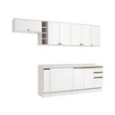 Ver imagem 2 de Armário de Cozinha Completa 3 Gavetas 100% Mdf 300cm Branco Celeste Kappesberg