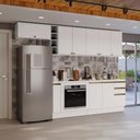 Ver imagem 5 de Armário de Cozinha Completa 3 Gavetas 100% Mdf 300cm Branco Celeste Kappesberg