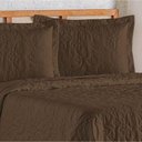 Ver imagem 3 de Cobre Leito Queen Bouti Mavie Floral 180 Fios 3 Peças - Tabaco