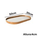 Ver imagem 3 de Bandeja Oval de Madeira para Servir Café para Visitas