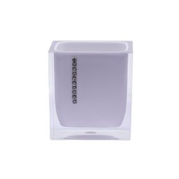 Kit Banheiro Acrílico 4 Peças Lavabo Porta Sabonete Branco - 4