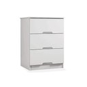 Ver imagem 1 de Mesa Cabeceira Infantil Londres c/ 3 Gavetas Branco - Europa