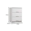 Ver imagem 2 de Mesa Cabeceira Infantil Londres c/ 3 Gavetas Branco - Europa