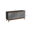 Ver imagem 3 de Aparador Kappesberg 4 Portas Preto Fosco/chumbo 156cm