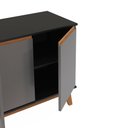 Ver imagem 6 de Aparador Kappesberg 4 Portas Preto Fosco/chumbo 156cm