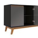 Ver imagem 5 de Aparador Kappesberg 4 Portas Preto Fosco/chumbo 156cm