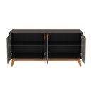 Ver imagem 7 de Aparador Kappesberg 4 Portas Preto Fosco/chumbo 156cm