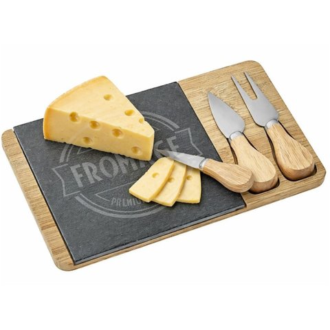 Jogo Queijo Ardosia 4 Pcs