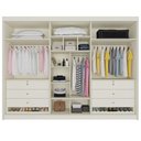 Ver imagem 3 de Guarda Roupa 6 Portas 4 Portas Ripadas Potente com Espelho 100% Mdf Off White - Móveis Europa