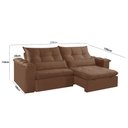 Ver imagem 2 de Sofá Exclusive Retrátil e Reclinável 230cm Braço 25cm Meu Sofá Online