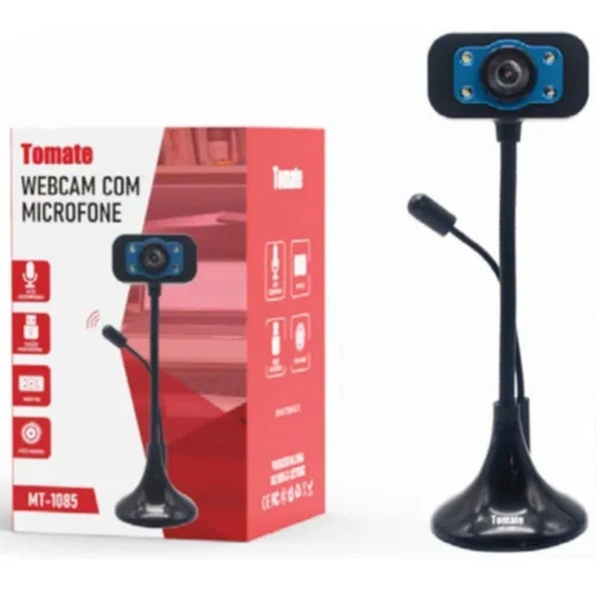 Webcam Com Microfone Tomate - Mt-1085 - 5