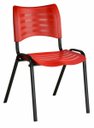 Ver imagem 1 de Cadeira Empilhável Iso Linha Polipropileno Iso Cor:Vermelho